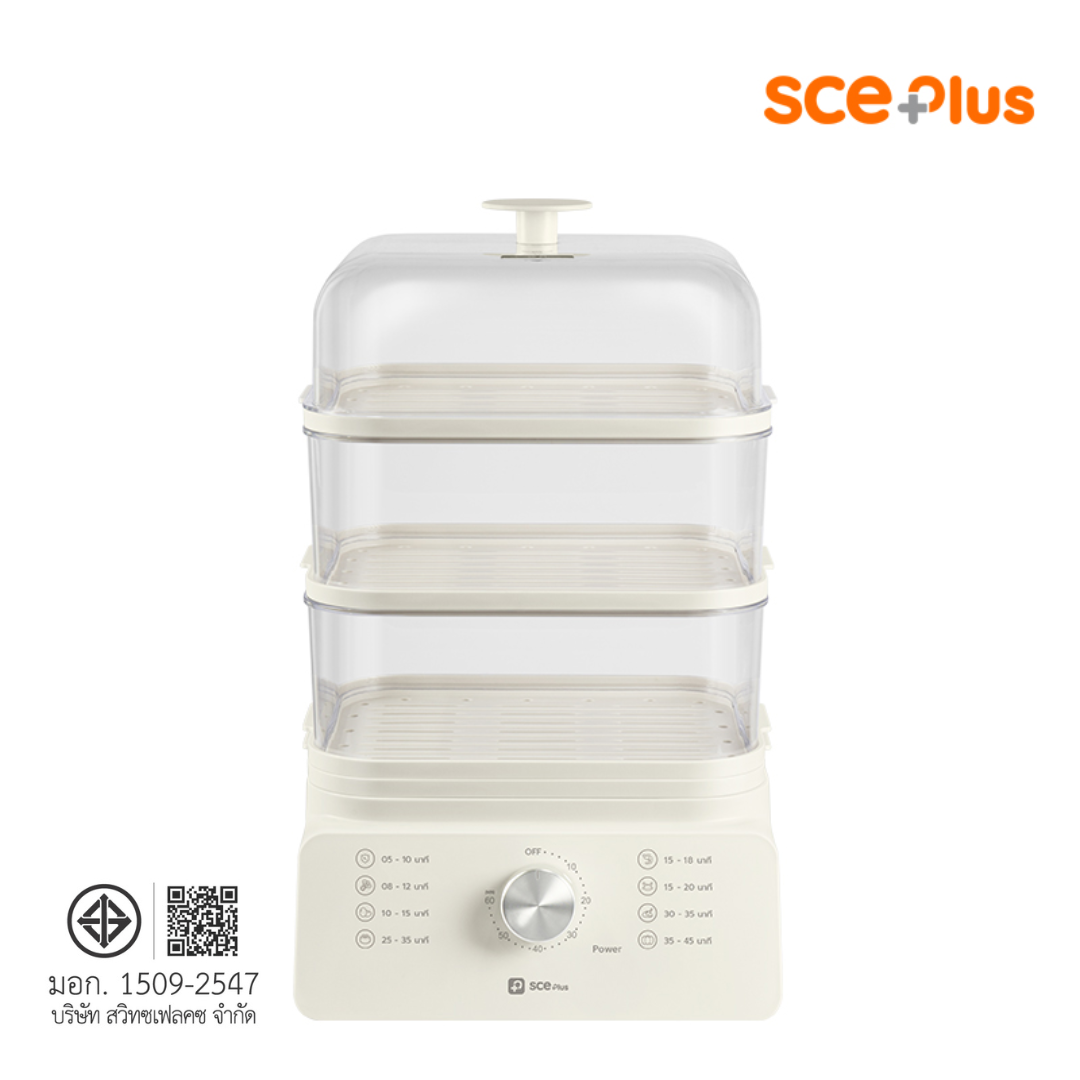หม้อนึ่งอาหารไฟฟ้า 3 ชั้น SCE Plus รุ่น ES1 สีขาว_7